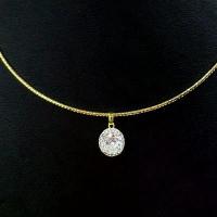 ราคา เครื่องประดับผู้หญิง โชคเกอร์สีทอง สร้อยเพชร ทองชุบ สร้อยคอ 0320 (1731627983911028572)