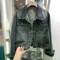 ราคา เสื้อแจ็คเก็ตยีนส์ สไตล์วินเทจ สำหรับผู้หญิง เสื้อผ้าแนวสตรีท แฟชั่น แจ๊กเก็ตลำลอง เสื้อโค้ทยีนส์บาง (1730425519715027876)