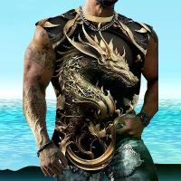 ราคา เสื้อกล้ามมังกรทอง 3D, เสื้อยืดแขนกุด, สำหรับผู้ชาย, เหมาะสำหรับฤดูร้อน, การฝึกฟิตเนส, คอกลม, เสื้อกั๊กลำลอง, เสื้อผ้าแนวสตรีท (1732338858365389513)