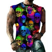 ราคา เสื้อกล้าม ลายหัวกะโหลก 3D พิมพ์ สำหรับผู้ชาย ลำลอง แขนกุด คอกลม สไตล์ซัมเมอร์ เสื้อกั๊กชายหาดเขตร้อน เสื้อผ้าแนวสตรีท เสื้อยืด (1731713844844201673)