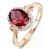 ราคา แหวนเพชรมุก แฟชั่นวัยรุ่น ชุบด้วยทองคำสีกุหลาบ 18K ดีไซน์ไขว้รัก คริสตัลสีแดง เหมาะสำหรับข้อเสนอ (1731898982448531008)
