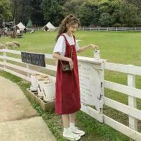 ราคา 【COD】เดนิมกระโปรงเอี๊ยมสีแดง ชุดสไตล์เกาหลี น่ารักสดใส สำหรับนักเรียน กระโปรงยาวกลาง ใส่สบาย โปรโมชั่นพิเศษลด 50% แฟชั่นวัยรุ่น ชุดเดนิมสวย กระโปรงเอี๊ยมสุดเท่ (1731906941119727582)