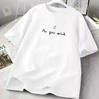 ราคา CODเสื้อยืดขาวลาย As you wish มินิมอลยิ้มๆ สไตล์เกาหลี ใส่ได้ทั้งผู้หญิงผู้ชาย แฟชั่นวัยรุ่น 2025 เสื้อลายอักษรเท่ๆ สายเกาห้ามพลาด เสื้อคู่ก็ปัง!S-3XL (1731630040780081131)