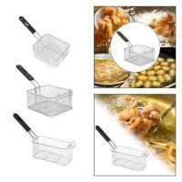 ราคา ตะกร้าทอดลึก อเนกประสงค์ มีหูหิ้ว ที่กรองอาหาร แบบพกพา ทำจากสแตนเลส เหมาะสำหรับปีกไก่ หอมใหญ่ แหวน คาเฟ่ บาร์บีคิว ชิป มันฝรั่งทอด ตะกร้าตะแกรงลวด ตะกร้าใส่อาหาร (1730556215685187608)