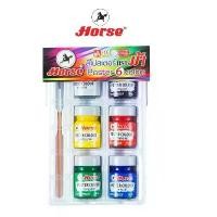 ราคา HORSE ตราม้า สีโปสเตอร์ชุด 6 สี +พู่กัน ถาดพลาสติก จำนวน 1 ชุด (1730004274764352141)