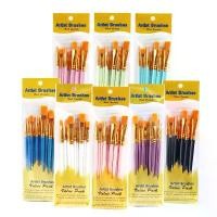 ราคา uppeak 【ชุด10ด้าม】พู่กัน พู่กันสีน้ำ พู่กันสีอะคริลิค พู่กันสีน้ำมัน พู่กันระบายสี พู่กันแบน Artist Nylon Brush (1730280394626665149)