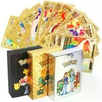 ราคา 55 ชิ้น/กล่อง Pokemon Gold Foil Cards ภาษาอังกฤษ Trading Card Collection การ์ดโปเกม่อน (1732205883720501234)