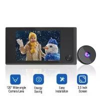 ราคา กล้องดูประตูดิจิตอล 3.5 นิ้ว 120 ° ไร้สาย กริ่งประตู สมาร์ทโฮม โดย กล้องตาแมว กริ่งประตู พร้อมจอภาพ (1730424085268040194)