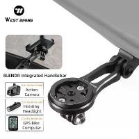 ราคา WEST BIKING ฐานยึดคอมพิวเตอร์ GPS แบบปรับได้สำหรับจักรยาน มาตรวัดความเร็วจักรยาน กล้องกีฬา ไฟหน้า 3 ฐาน เหมาะกับแฮนด์บาร์รูเดียวของ MADONE BONTRAGER ติดตั้งง่าย บล็อกบัสเตอร์ (1732150934757214155)