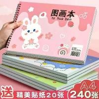 ราคา สมุดวาดภาพขนาด A4 สำหรับเด็ก สมุดวาดภาพเปล่า เหมาะสำหรับชั้นประถมศึกษาและชั้นอนุบาล กระดาษวาดภาพหนา สมุดวาดภาพ (1730430410790242777)