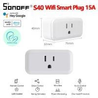 ราคา Sonoff S40 US 15A WIFI Smart Switch Socket Plug ปลั๊กอัจฉริยะ S40 พร้อมอุปกรณ์ตรวจสอบพลังงานใช้งานผ่าน APP Ewelink (1731913827717580775)