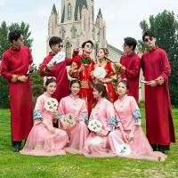 ราคา ชุดเจ้าบ่าว, แสงจันทร์, เสื้อผ้าจีน, ชุดเพื่อนเจ้าบ่าว, ชุดกลุ่มพี่ชายสไตล์จีน, ชุดแต่งงาน, เสื้อโค้ทเครื่องแต่งกาย Crosstalk, เสื้อคลุมยาว, แจ็คเก็ตแมนดาริน, ชุด Tang / Yuzu (1732196529898555019)