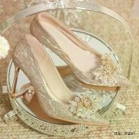 ราคา รองเท้าแต่งงานหรูหรา, สีแชมเปญ, ชุดหลัก, ชุดแต่งงาน Xiuhe, ขนมปังปิ้งสองทาง, รองเท้าแก้ว, รองเท้าเจ้าสาว, ส้นกริชหมั้นทอง, รองเท้าส้นสูง, Shengyu (1731961966658423723)