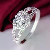 ราคา แหวนเพชรหรูหรา, แหวนผู้หญิง, Moissanite รูปหัวใจ, เพชรแถวคู่, แหวนแต่งงาน 1 กะรัต, ของขวัญ (1732547449499583522)