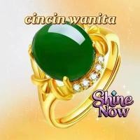 ราคา แหวนหยกเหอเทียน สไตล์ชาติพันธุ์ ฝังชุบทอง ฝังหยกสีเขียว แหวน Chalcedony ของขวัญสำหรับผู้หญิง แหวนแต่งงาน Jadeite หินปัญญา ปรับได้ เพชรชุบทอง ของขวัญประจำวัน แหวนปรับได้ แหวน เกื (1732424471090005433)