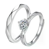 ราคา แหวนผู้ชาย, การออกแบบตาข่ายเพชร, ฝังเพชร 4 กรงเล็บ, แหวนผู้หญิง, แหวนคู่, สำหรับผู้ชายและผู้หญิง, Moissanite 1 กะรัต, แหวนแต่งงาน (1731199956387005746)