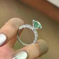 ราคา แหวนคลื่น Paraiba สีเขียวมินต์, แฟชั่นข้ามพรมแดน, ไมโครเพาเวอร์, เพชรเขียว 3 กะรัต, แหวนแต่งงาน, ราคาจับต้องได้, ขายส่ง, แฟชั่น (1732456225989167016)
