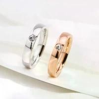 ราคา แหวนทองคำสีกุหลาบ รุ่นใหม่ 2025 จำลอง งานเลี้ยงคู่เรียบง่าย แหวนแต่งงาน แหวนคู่สายธรรมดา (1732155499067377907)