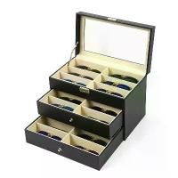 ราคา *พร้อมส่ง*กล่องใส่แว่นตา 18 ช่อง 3ชั้น(คาร์บอนไฟเบอร์) กล่องแว่นตา กล่องเก็บแว่นตา ที่ใส่แว่นตา กล่องของขวัญ (1732095732793508867)