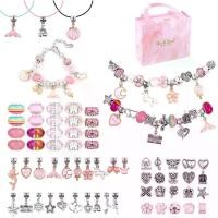 ราคา สร้อยข้อมือยูนิคอร์นสำหรับเด็ก ชุดสีชมพู 66 ชิ้น เครื่องประดับสร้อยข้อมือสร้างสรรค์ DIY แฮนด์เมดสำหรับผู้หญิง กล่องของขวัญ (1730118962007411248)