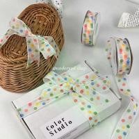 ราคา โบว์ลายจุดสีสันสดใส สไตล์โมริ ตกแต่งเค้ก ริบบิ้น บรรจุภัณฑ์ของขวัญ ริบบิ้นผ้าซาตินการ์ตูน ผูกดอกไม้ ทำจากผ้าชีฟอง (1732250211459040732)
