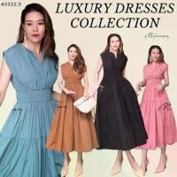 ราคา เดรสแขนกุด แพทเทรินน่ารัก ช่วงบนเป็นแขนกุดคอผ่า ไหล่ย่นๆเบาๆ ดีเทลช่วงเอวสม็อคขอบใหญ่เก๋ๆ ยืดหยุ่นได้เยอะ ช่วงล่างกระโปรงบานทรงAสวยมาก เนื้อผ้าดีใส่สบายขึ้นทรงสวย สวยตรงใจทุกสี (1730241833094580586)