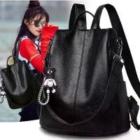 ราคา กระเป๋าเป้หนังเนื้อนุ่ม สำหรับผู้หญิง 2023 แฟชั่นใหม่ กระเป๋าเป้ลำลอง สไตล์เกาหลี อเนกประสงค์ ความจุมาก กระเป๋าเดินทาง ทำจากหนัง PU ผ้าใบ ธรรมดา ดอกไม้ ลายทาง ลายจุด สีดำ น้ำตาล สีกรมท่า (173197978090