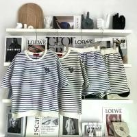 ราคา Lawyer Store [5441595] [5441595-1] (ขายแยกชิ้น) ชุดเซ็ท เสื้อยืดคอกลมแขนสั้น ลายริ้ว และ กางเกงเอวยืดขาสั้น ปักรูปแมว งานปักตรงอก ทรงสปอร์ตแนว Oversize ไหล่ตก ใส่ได้ทุกวัน ชุดเซ็ (1732331456697173324)