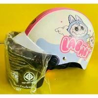 ราคา หมวกกันน็อคครึ่งใบ หนังลาย Lababy ( VT-6705) ชมพู/ครีม : V-Tech : (1732282381024921513)
