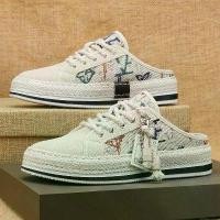 ราคา แฟชั่น บุรุษ รองเท้าสลิปออน แฟลต พิมพ์ ก้นแบน ผ้าน้ำหนักเบาน้ำหนักเบา รองเท้าชาวประมงขี้เกียจ ผ้าใบ ระบายอากาศ ครึ่งรองเท้าแตะ บุรุษ รองเท้าน้ำหนักเบา (1730893758112631020)