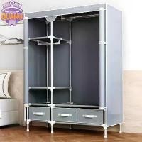 ราคา QUANU ตู้เสื้อผ้า ตู้เสื้อผ้าผ้า 70/90/118CM ราคาถูก ตู้ใส่เสื้อผ้า ตู้เสื้อผ้าเดี่ยว ผ้าใบ ตู้ผ้า 【ส่งในวันเดียวกัน】 (1732504984576165038)