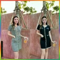 ราคา [พร้อมส่ง] SpinnyHouse เดรสไหมพรม งานสวย สายเกา ห้ามพลาด!!!! มินิเดรส ผ้าไหมพรม เดรสแขนสั้น ชุดเดรส เดรส ไหมพรม รุ่น เดรสyy G101A (1731676929748469431)