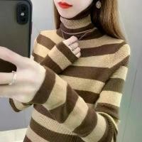 ราคา เสื้อยืดคอสูงลายทาง, สไตล์, รายการสินค้าร้อน, ฐานกอง, สลิมฟิต, คอลเลกชันฤดูใบไม้ร่วงฤดูหนาว 2024, เสื้อ De Rong ใหม่, ขายร้อนในร้าน Clothing Women เสื้อ ถักโครเชต์ สวย ๆ เสื้อ (1731770747439057522)