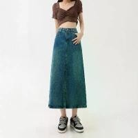 ราคา กระโปรงยีนส์ Niche Chic สำหรับผู้หญิง ดีไซน์ผ่าข้าง ทรงเอ ความยาวปานกลาง เอวสูง กระโปรงรัดรูป ฤดูใบไม้ผลิ ปี 2025 จายแลง ใส กระโปรง ผ้า ปาเต๊ะ ผ้า ผูก เอว ไป ทะเล กระโปรง (1731952675177072830)