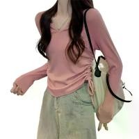 ราคา เสื้อยืดแขนยาว คอวี สายรัด สลิมฟิต สำหรับเสื้อผ้าผู้หญิง เสื้อสั้นเก๋ไก๋ เสื้อชั้นใน ฐานด้านใน ทรงสลิมฟิต เหมาะสำหรับฤดูใบไม้ร่วง เสื้อ ไหมพรม คอเต่า แขนกุด (1731967276847696502)