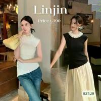 ราคา เสื้อแขนกุด ไหมพรม ดีเทลคอแต่งระบาย ปลายเสื้อเฉียง B2320 l LINJIN คําแนะนําการขายที่ร้อนแรงในเดือนนี้ (1732067763352732866)