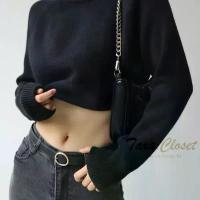 ราคา BA040 TARA เสื้อครอป เอวลอย ไหมพรม แขนยาว เนื้อผ้ายืดตามตัว ผ้านิ่ม ใส่สบาย COD clothing ผู้หญิง (1731611836442840018)