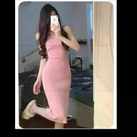 ราคา เดรสยาว สายเดี่ยว ไหมพรม ติดอักษร (1730223791342454822)