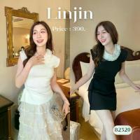 ราคา เสื้อแขนกุด ไหมพรม ดีเทลคอแต่งระบาย ปลายเสื้อเฉียง Clothing Lady B2320 l LINJIN [ซื้อครบ1,000 แถมเครื่องประดับ] (1732247722631989324)