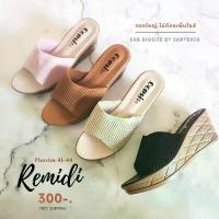 ราคา SALE รองเท้าไซส์ใหญ่ 41-44 รุ่น Remidi ส้นสูง 3 นิ้ว ส้นเตารีด ไหมพรม ส้นตึก bigsize plussize (1731674634951427106)