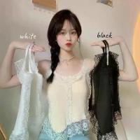 ราคา เสื้อสายเดี่ยวแฟชั่น ไหมพรม แต่งขอบลูกไม้ สุดเซ็กซี่ #8K10 (1729647944444774611)