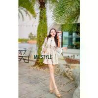 ราคา (l,xl,2xl) จั๊มสูทขาสั้น งานปัก ลายซากุระ ชุดไปทะเล งานป้าย my style จัดส่งฟรี กทม (1732459716409329383)