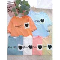 ราคา ดาราแนะนำ เสื้อยืดแฟชั่น ป้ายChom อก42”ยาว25” ผ้ายืด ผ้าเด้งเกาหลี คอกลม แขนสั้น แต่งปักที่ปลายแขน งานปัก แต่งปักกระเป๋าลายหัวใจ ดีเทลสวยมาก เนื้อผ้าดีมาก ผ้านุ่ม ใส่สบาย ไม่ร้อน (1732479316242106298)