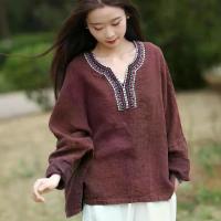 ราคา เสื้อยืดผ้าฝ้ายและผ้าลินิน งานฝีมือหนัก สไตล์ชาติพันธุ์ งานปัก เสื้อผ้าฝ้ายและผ้าลินิน ผู้หญิง วินเทจ สายเบ็ด แขนสามส่วน เสื้อสวมหัว ไซส์ใหญ่ เสื้อหลวม (1732636601132615549)
