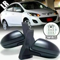 ราคา ที่นิยมมากที่สุด กระจกมองข้าง รถยนต์ 3 สาย ปรับไฟฟ้า พับมือ รุ่น มาสด้า2 Mazda 2 ปี 2011-2014 สีดำ 1 คู่ มีขายแยก(ซ้าย+ขวา) (1732747210964371132)