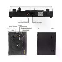 ราคา เครื่องเล่นแผ่นเสียงพร้อมฟังก์ชั่น BT 33/45/78RPM, เครื่องเล่นแผ่นเสียงโบราณพร้อมสายความเร็ว 3 เส้น, เสียงไวนิลดิสก์, R/L 3.5 มม., USB DC 5V, รองรับการบันทึกแผ่นเสียง 7/10/12 นิ้ว (1732534550098904383