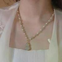 ราคา สร้อยคอมุกหยก, การออกแบบเฉพาะ, จี้มะระหยกเทียม, ระดับไฮเอนด์, สำหรับผู้หญิง, ขายร้อน, โซ่กระดูกไหปลาร้า, 2025 มาใหม่ petharine signature necklace สร้อยคอ เหรียญ ครุฑ สร้อย อั๋น โอกิ รุ่น แรก (17323762