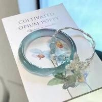 ราคา สร้อยข้อมือ Aquamarine, การออกแบบจิ้งจอกน้ำแข็งสีน้ำเงินที่ผิดปกติ, สไตล์จีนใหม่, สร้อยข้อมือวินเทจลูกปัดผีเสื้อ, สวมใส่เป็นชั้นเย็นและมีสไตล์ กรอบ พระปิดตา หลวงปู่ ซองสุ่ม พวงกุ (1732620446531815342)