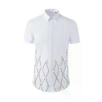 ราคา เสื้อเชิ้ตแขนสั้น เฮม เปลวไฟ ครอส ลำลอง และเรียบง่าย ระดับไฮเอนด์ ทรงสลิมฟิต เหมาะสำหรับฤดูร้อน เสื้อช่างทำผม เสื้อ ไหม ลาว วัยรุ่น เสื้อ หม่อง วินเทจ เสื้อผ้า มัน ทรงเอ เ (1732154647116483272)