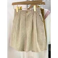 ราคา กางเกงขาสั้นขากว้างผ้าฝ้ายลินิน สไตล์ญี่ปุ่น วินเทจ สำหรับผู้หญิง ใส่หน้าร้อน ทรงหลวม กางเกงขาสั้นสูททรงเอ (1731892640039209250)